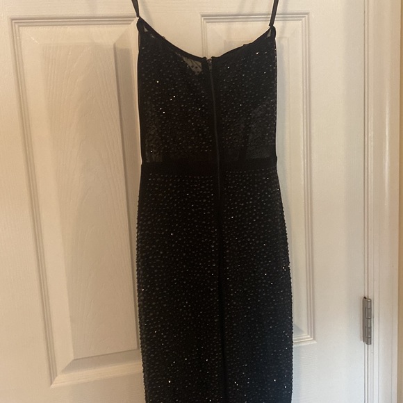 Strapless floor length beaded gown. Corset top with zipper. Size small. - Picture 3 of 3